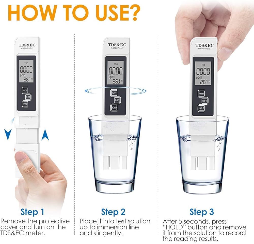How to use the TDS water tester pen - step by step guide