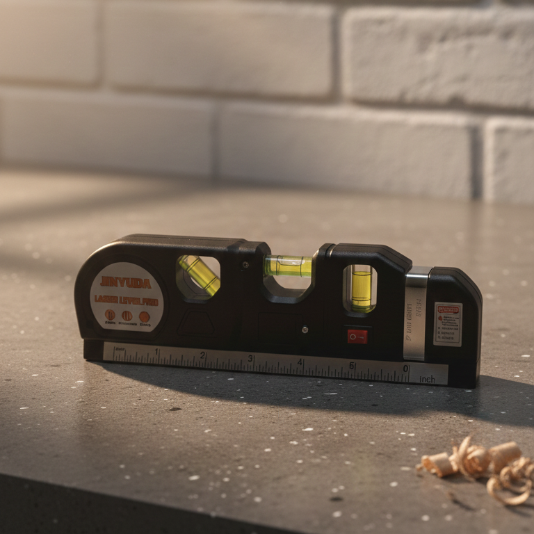 5-in-1 laser level pro 3 with triple bubble vials and built-in ruler