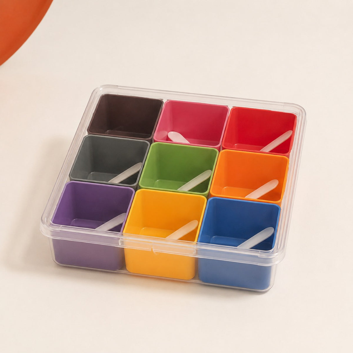 9-in-1 Multi-Colour Masala Box spice organizer