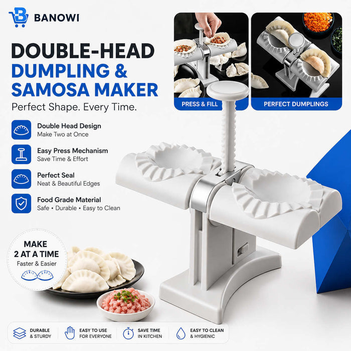 Double Head Dumpling & Samosa Maker - Automatic Press Mould